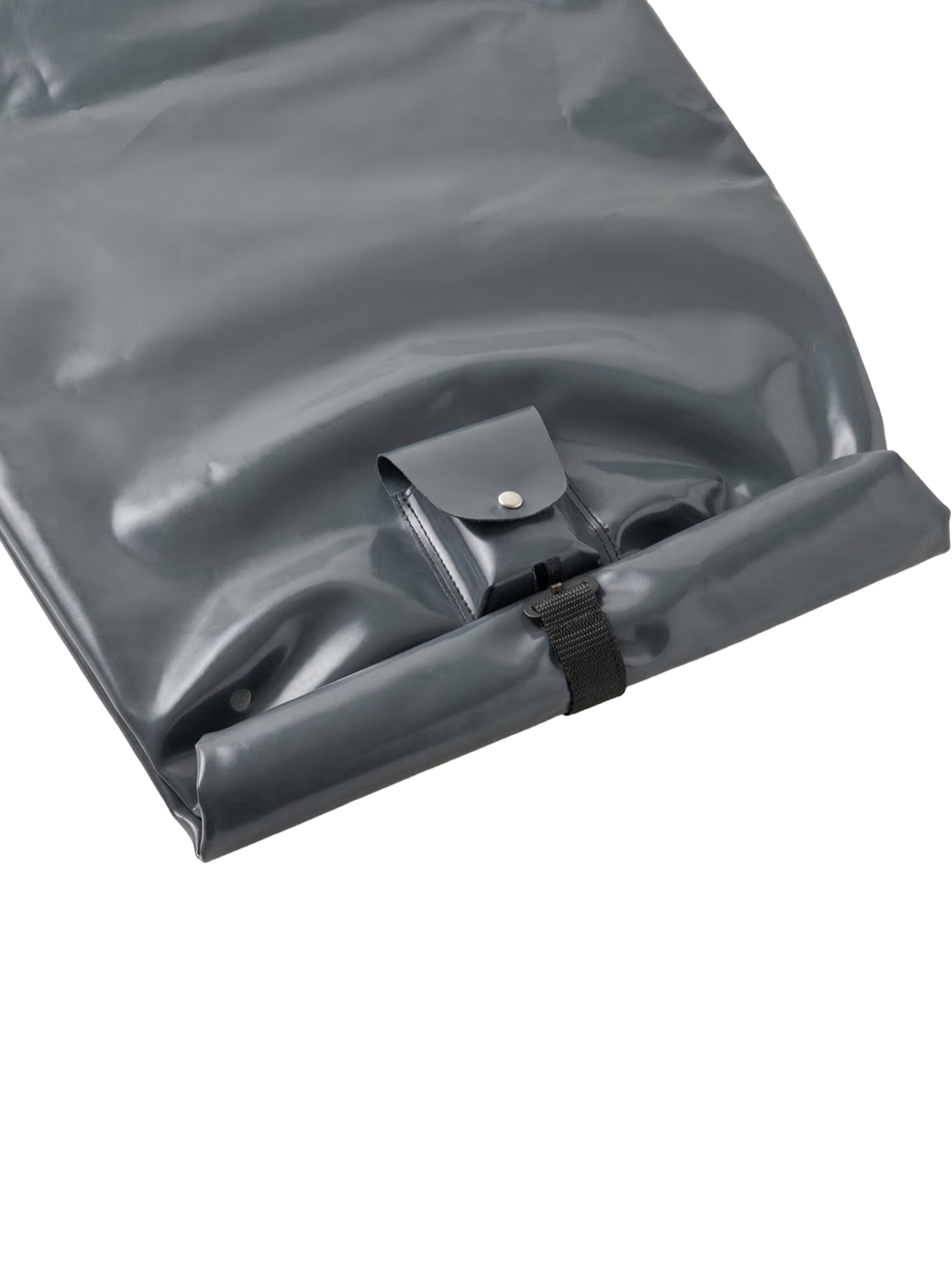 Close-up of HayDrop roll closure and control unit pocket